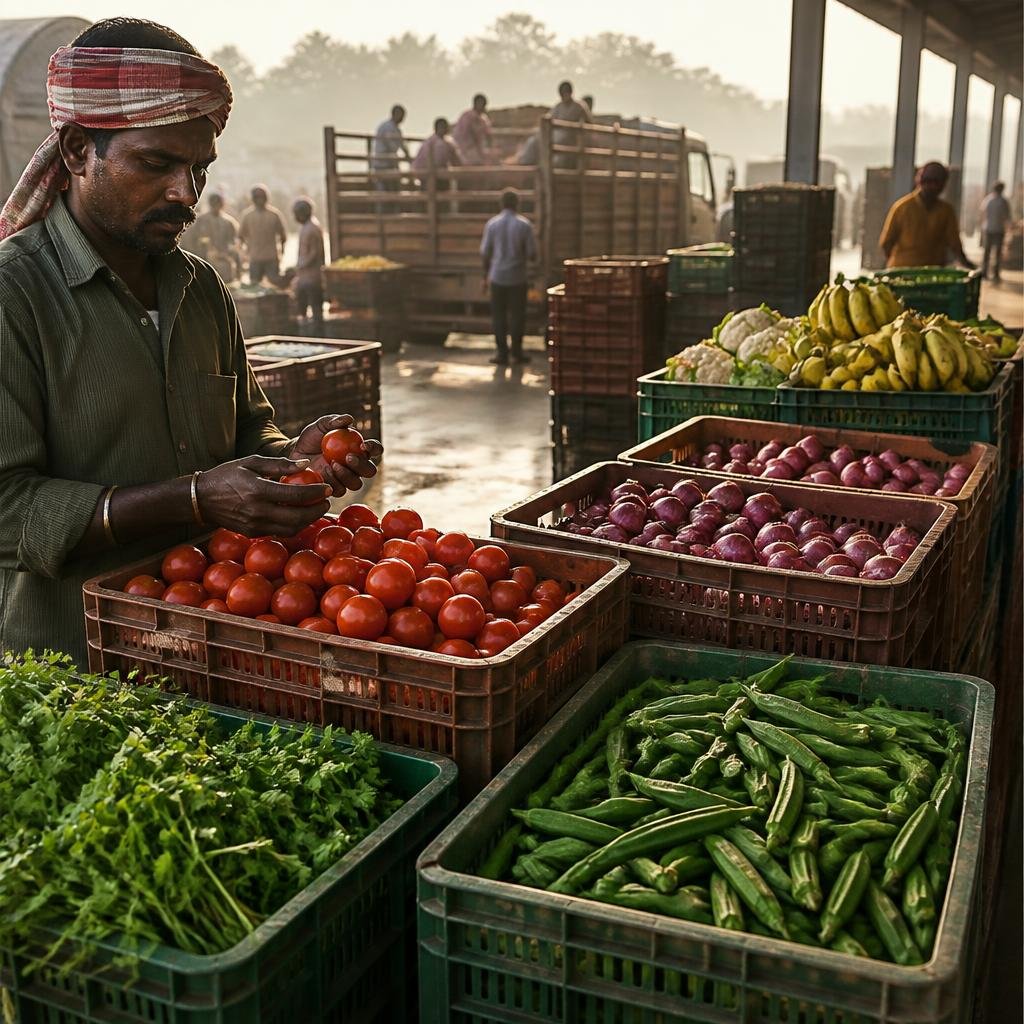 Indian produce sourcing and fresh ingredients prepared for foodservice delivery